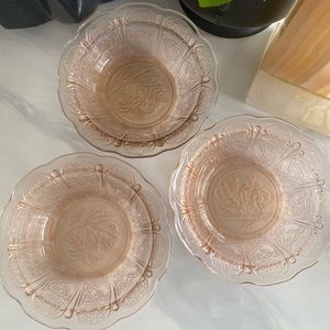 Cherry Blossom Pink Berry Bowl 4.75" Jeannette Glass Company